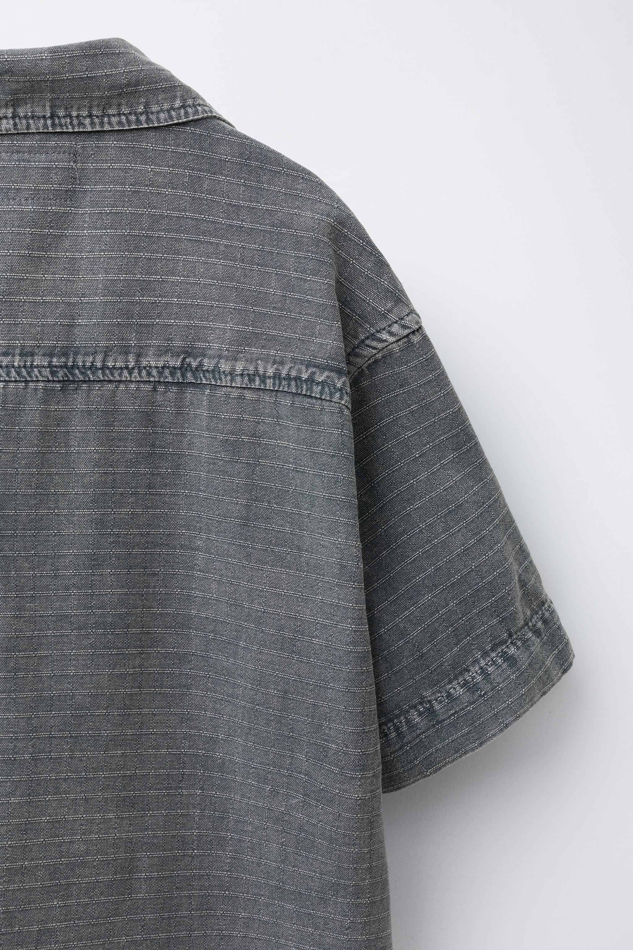 WASHED EFFECT STRUCTURED SHIRT